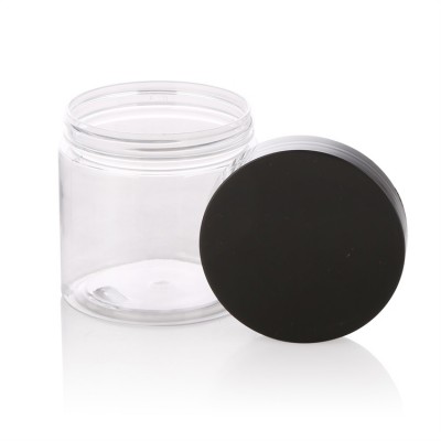 200ml 300ml 400ml 500ml 800ml 1000ml wholesale cosmetic containers plastic pet jar black lid